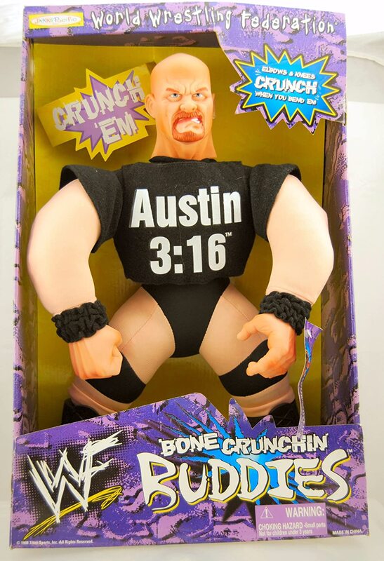 1998 WWF Jakks Pacific Bone Crunchin' Buddies Series 1 Stone Cold Steve Austin