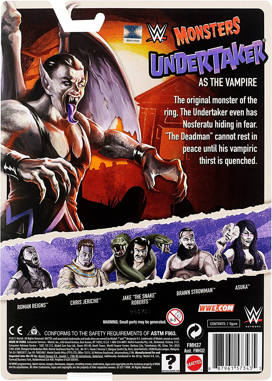 2018 WWE Mattel Basic Monsters Undertaker as the Vampire