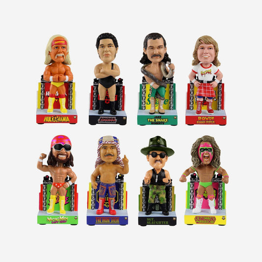 2022 WWE FOCO Mini Bobbleheads Commemorative 1980's Mini Bobble Set