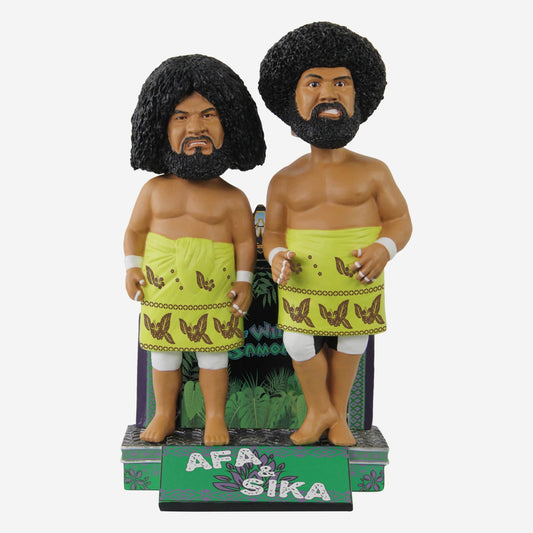 2023 WWE FOCO Bobbleheads Wild Samoans Team Tag Team Dual Bobblehead: Afa & Sika