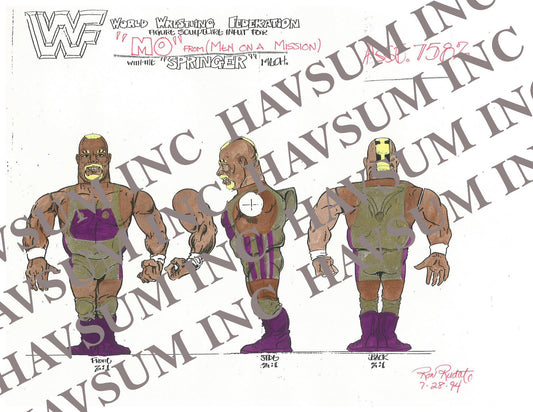 Unreleased WWF Hasbro Orange Card Series 12 Mo from Men On a Mission