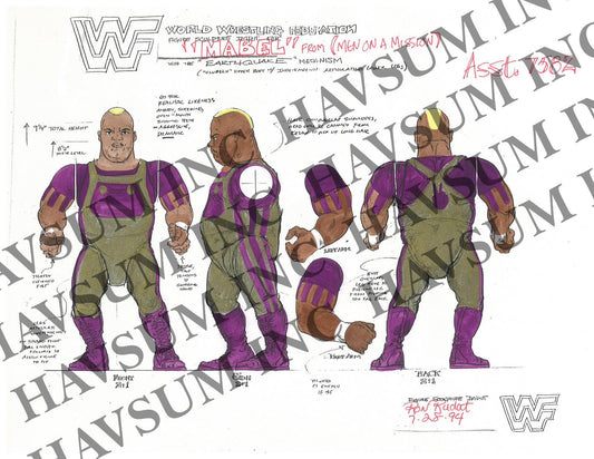 Unreleased WWF Hasbro Orange Card Series 12 Mabel from Men On a Mission