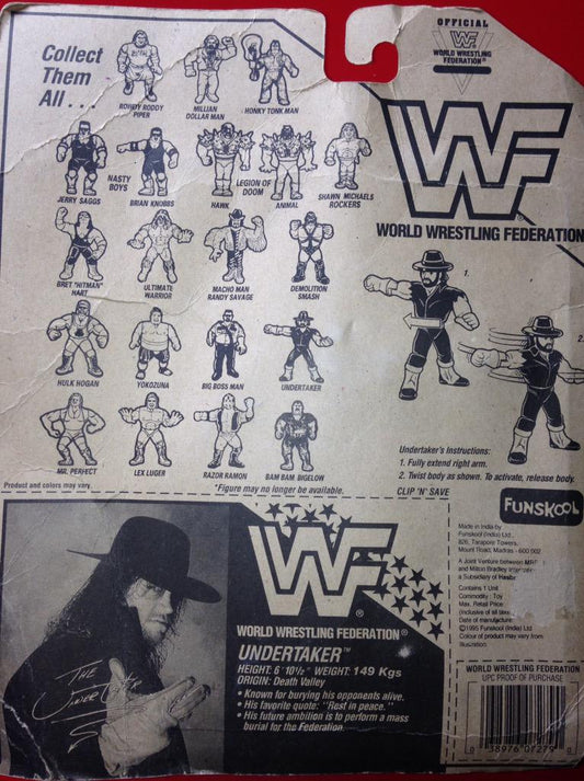 1995 WWF Funskool Undertaker with Tombstone Tackle!