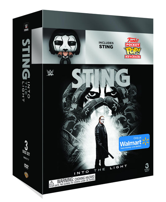 2018 WWE "Sting: Into the Light" DVD With Funko Pocket POP! Keychain