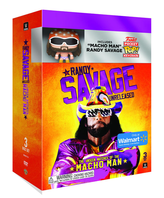 2018 WWE "Randy Savage: Unreleased" DVD With Funko Pocket POP! Keychain