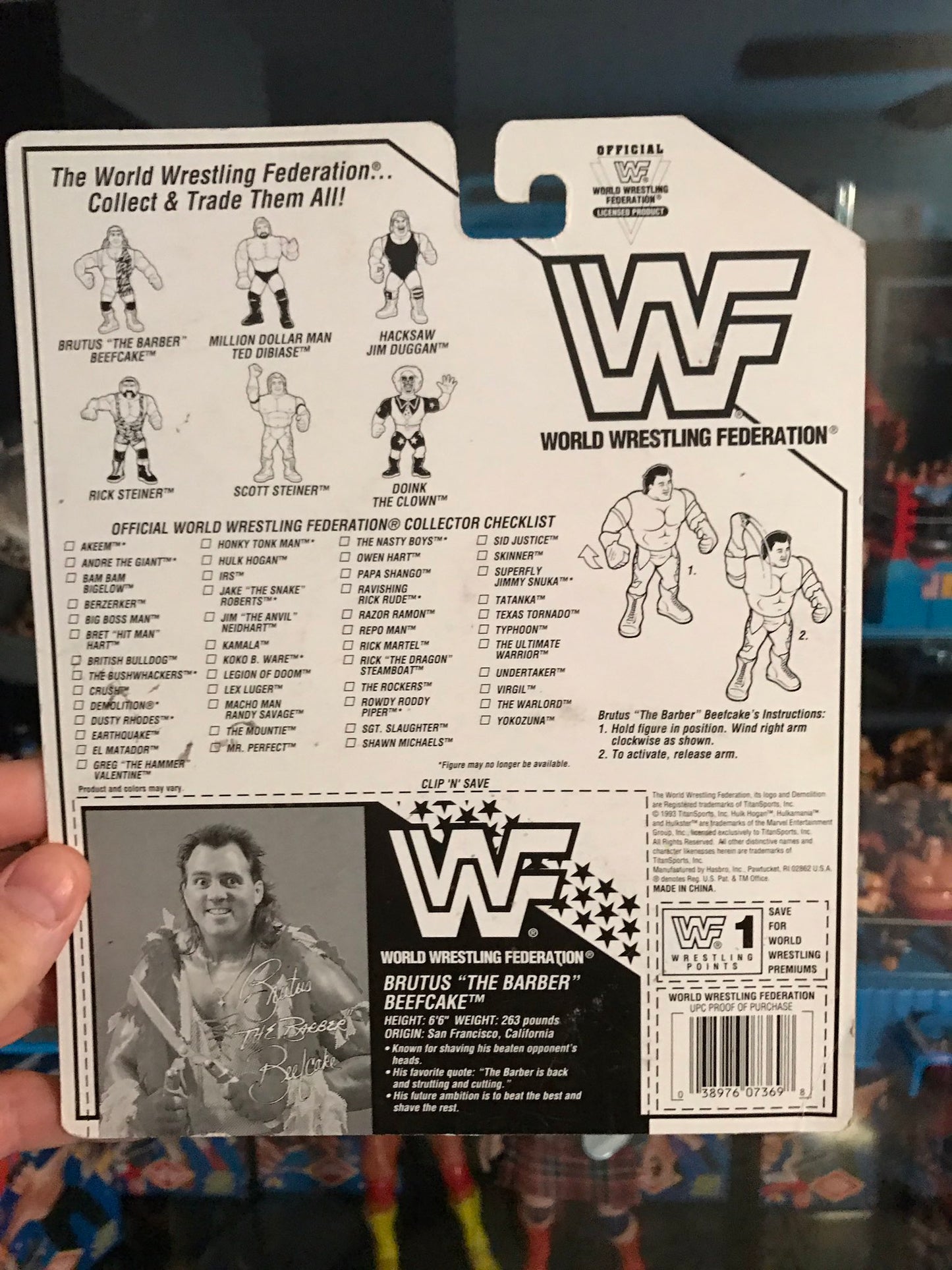 Unreleased WWF Hasbro Series 9 Mega Maniacs Brutus "The Barber" Beefcake