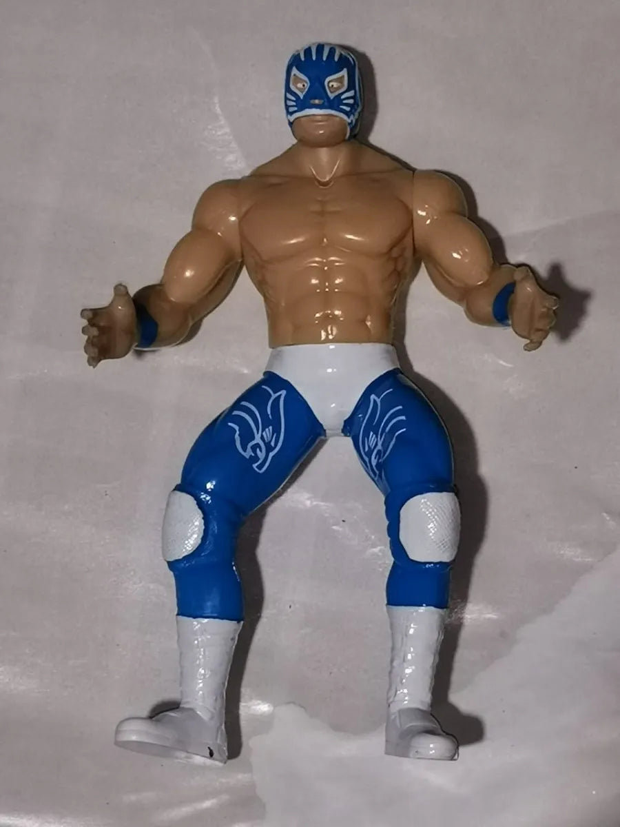 7" Articulated Bootleg/Knockoff Blue Panther Mexican Arena Figure