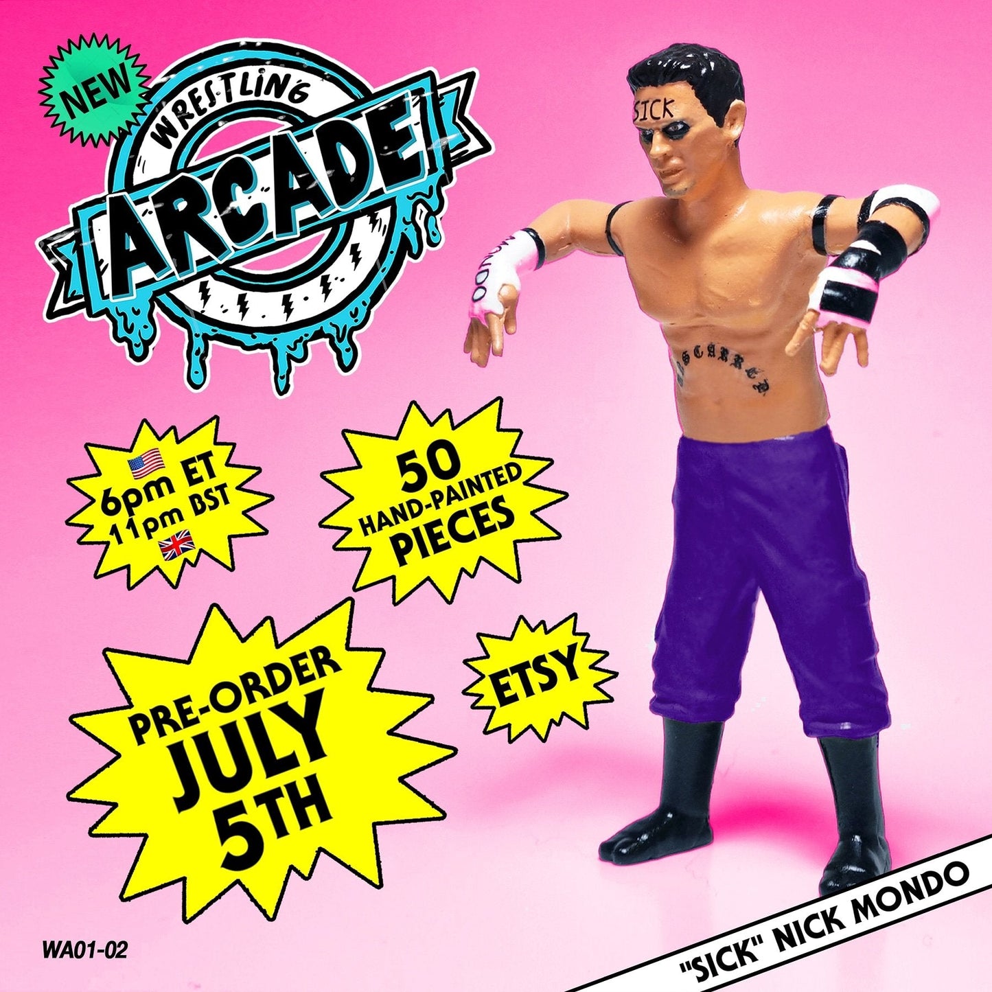 2021 Wrestling Arcade "Sick" Nick Mondo [With Purple Pants]
