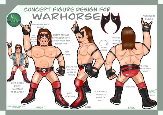 Unreleased Chella Toys Wrestling Megastars Series 3 Warhorse