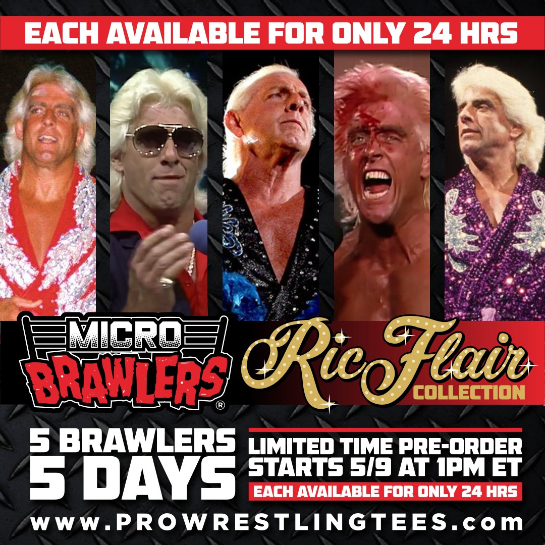 2022 Pro Wrestling Tees Micro Brawlers Limited Edition Ric Flair [Red Robe]