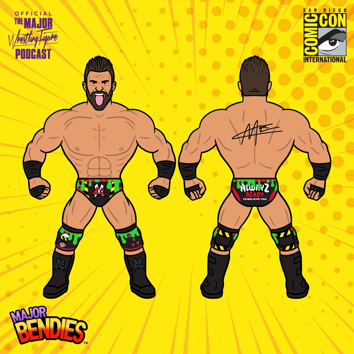 2023 Major Wrestling Figure Podcast Major Bendies Pro Wrestling Tees Exclusive Matt Cardona