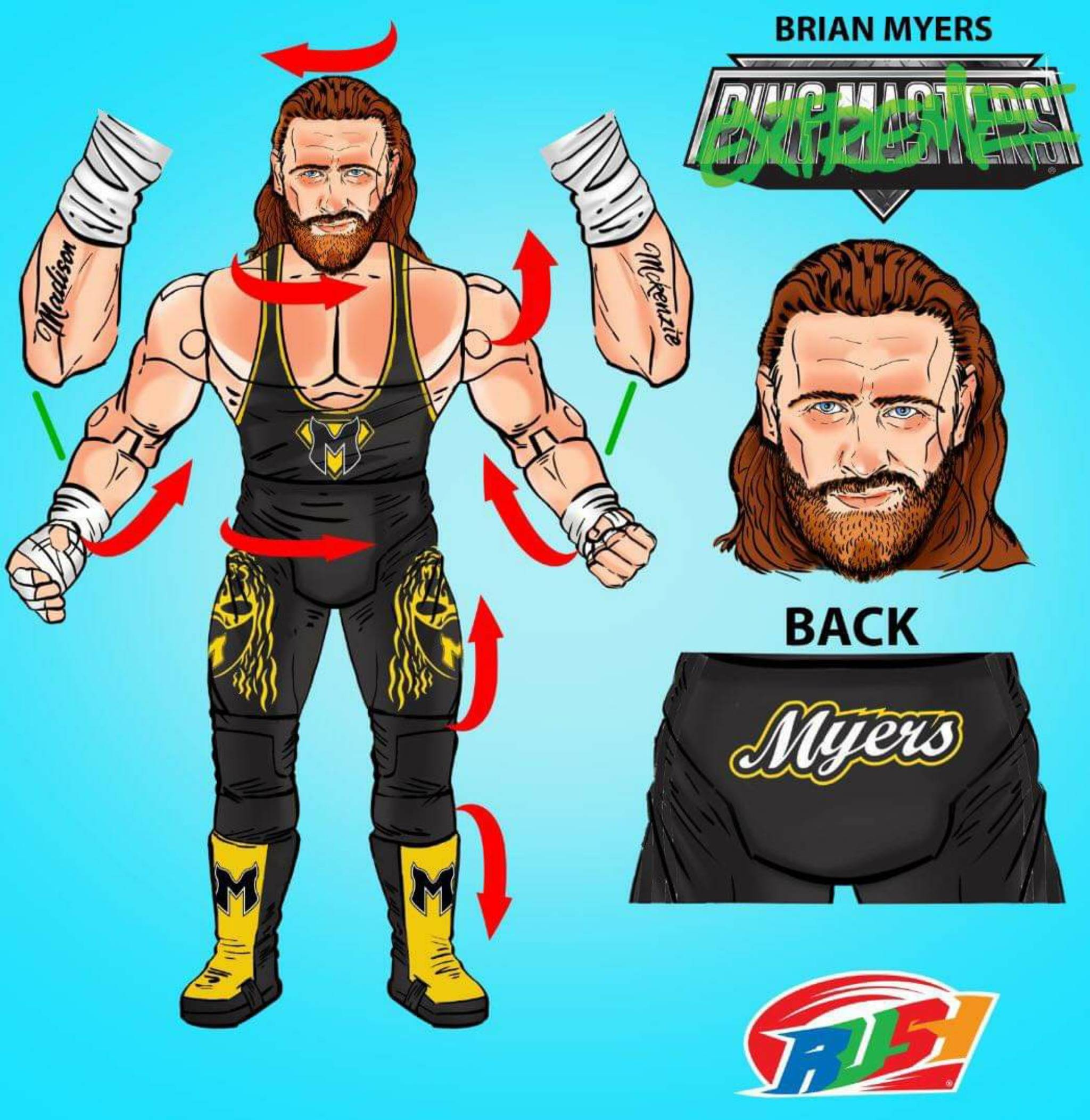 Unreleased Rush Collectibles Extreme Ring Masters Brian Myers ...