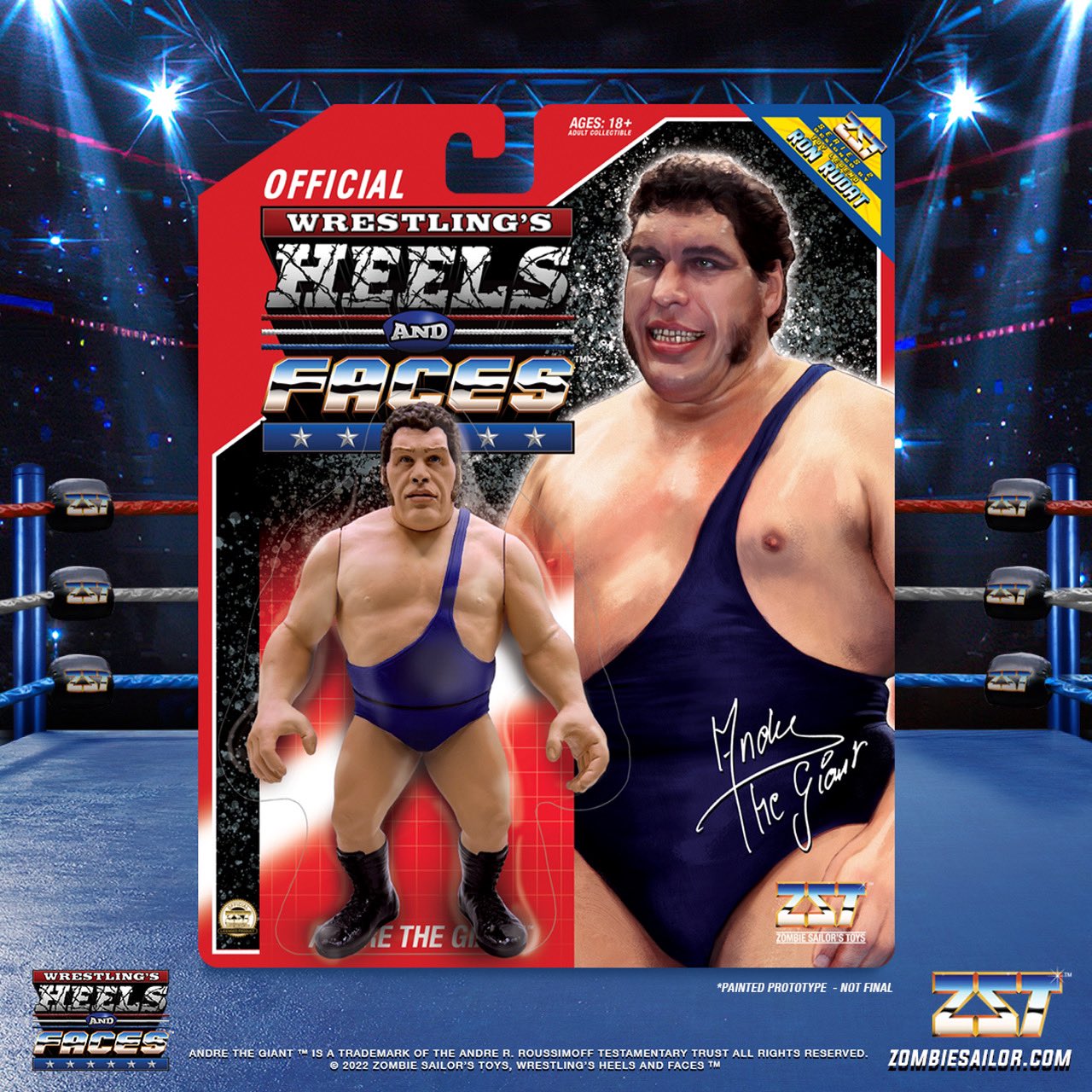 2023 Zombie Sailor's Toys Wrestling's Heels & Faces Series 2 Andre the Giant [With Blue Singlet]