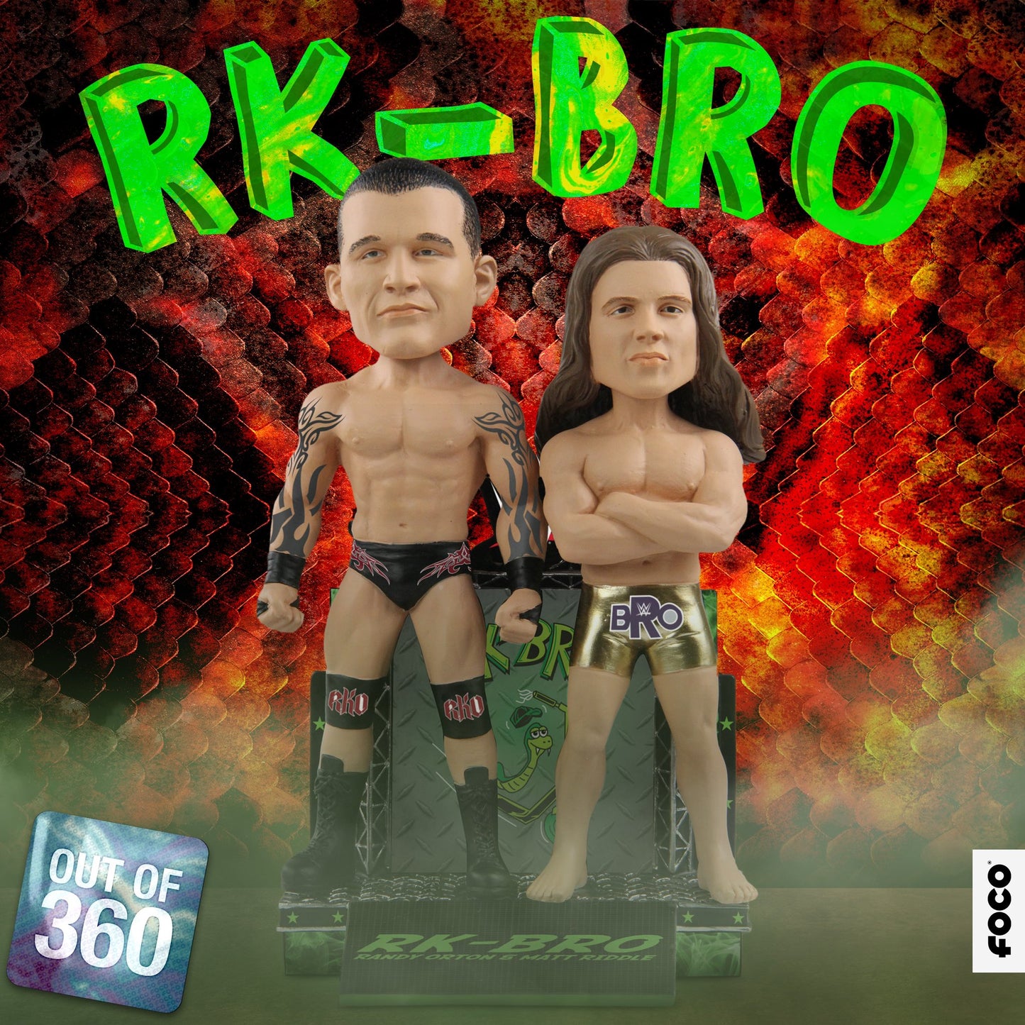 2023 WWE FOCO Bobbleheads RK-Bro Team Tag Team Dual Bobblehead: Randy Orton & Matt Riddle