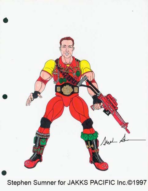 1998 WWF Jakks Pacific S.T.O.M.P. Series 1 Ken Shamrock