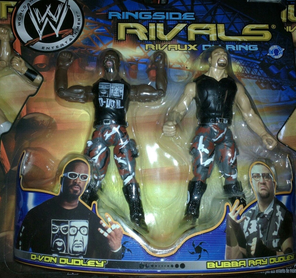 2003 WWE Jakks Pacific Titantron Live Ringside Rivals Series 8 D-Von Dudley vs. Bubba Ray Dudley