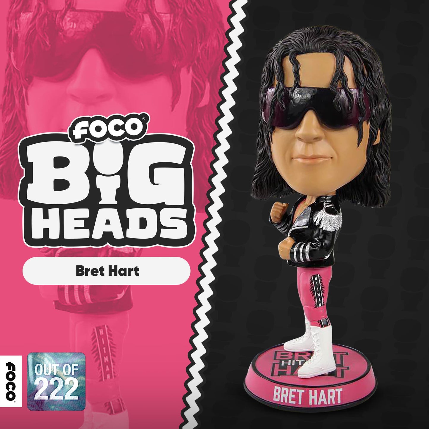 2023 WWE FOCO Bigheads Limited Edition Bret Hart