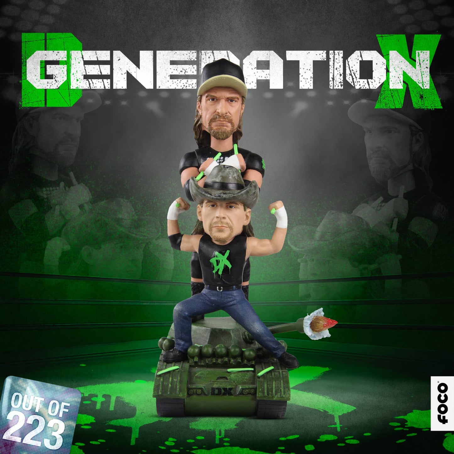 2023 WWE FOCO Bobbleheads D-Generation X Team Tag Team Dual Bobblehead: Triple H & Shawn Michaels