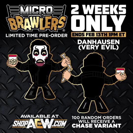 Danhausen - Micro Brawlers Exclusive ROH AEW SANTAHAUSEN - Holiday 2023  Crate