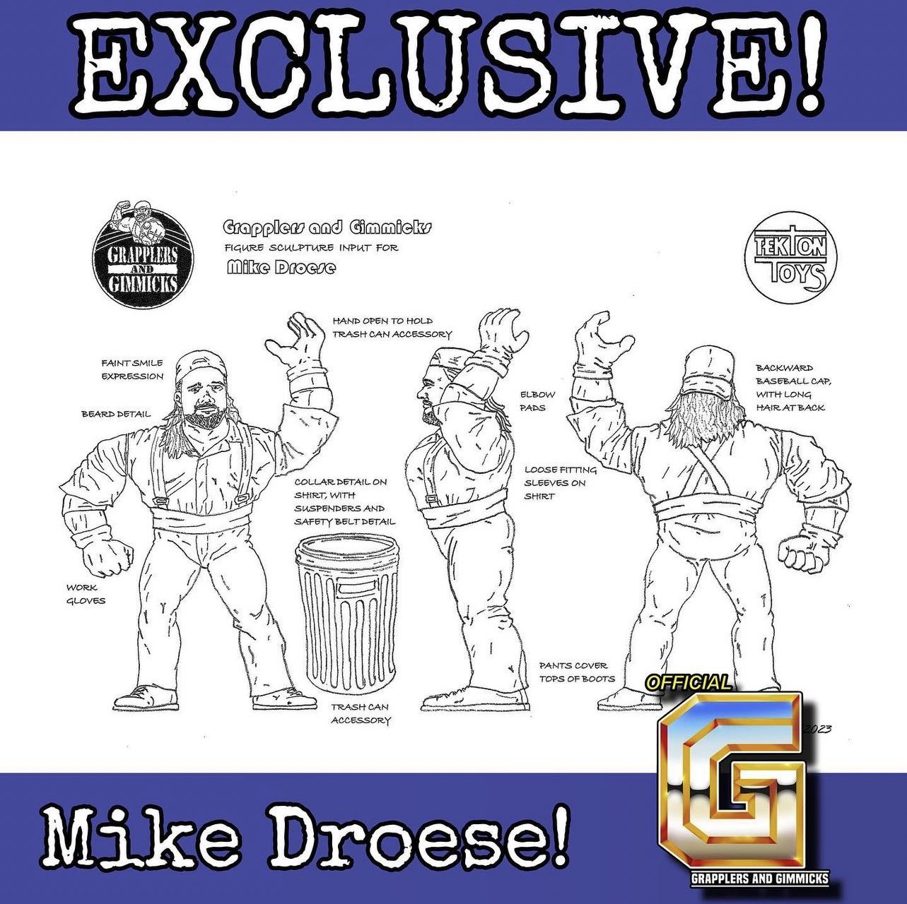 2024 Hasttel Toy Grapplers & Gimmicks Series 4 Mike Droese [Duke "The Dumpster" Droese]