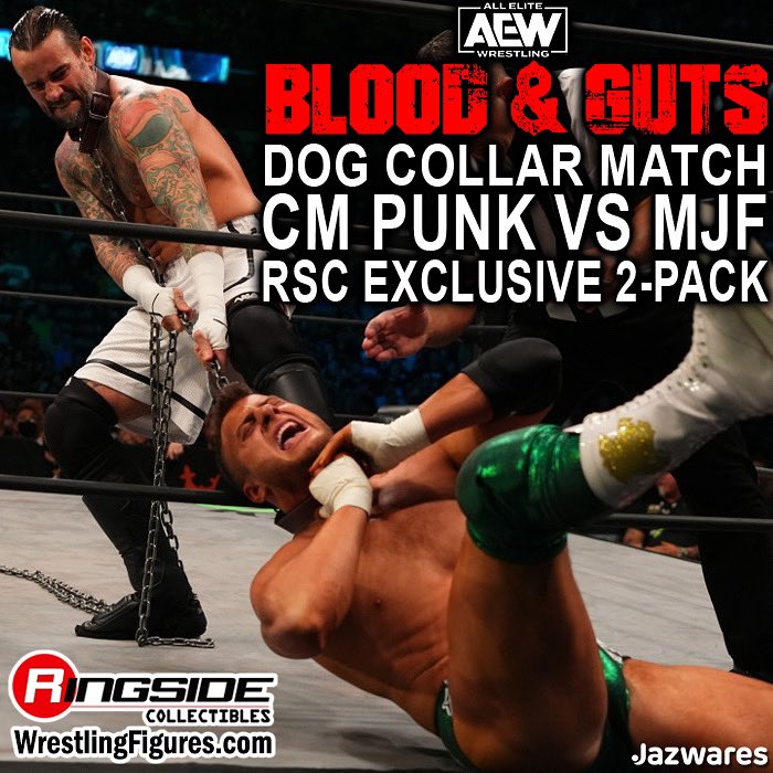 AEW Ringside Exclusive Cm Punk MJF factory Dog Collar Match All Elite Wrestling Figures