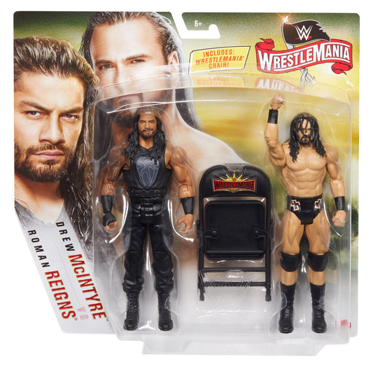 2020 WWE Mattel Basic WrestleMania 36 Drew McIntyre vs. Roman Reigns