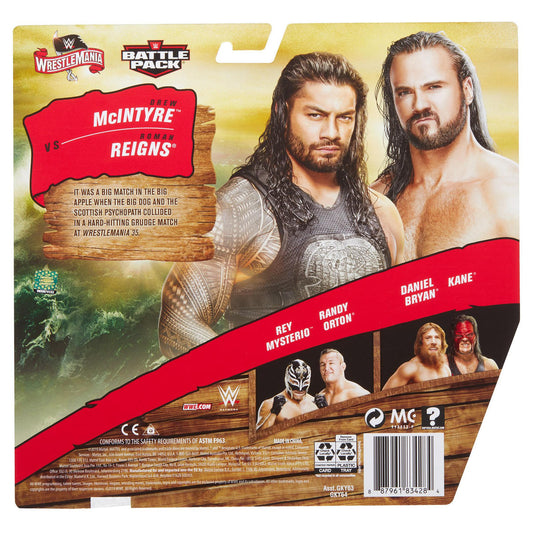 2020 WWE Mattel Basic WrestleMania 36 Drew McIntyre vs. Roman Reigns