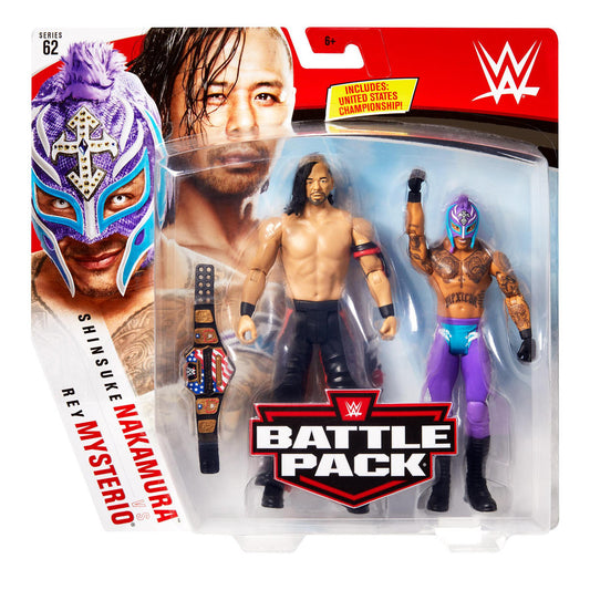 2019 WWE Mattel Basic Battle Packs Series 62 Shinsuke Nakamura & Rey Mysterio