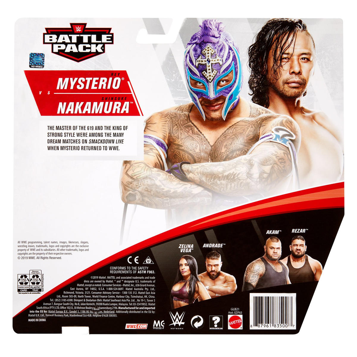 2019 WWE Mattel Basic Battle Packs Series 62 Shinsuke Nakamura & Rey Mysterio
