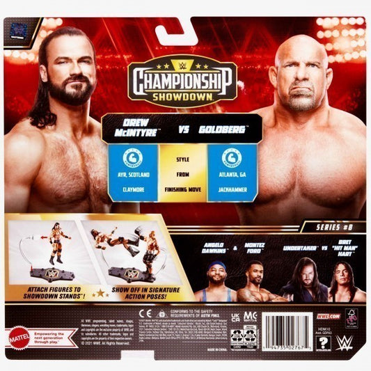 2022 WWE Mattel Basic Championship Showdown Series 8 Drew McIntyre vs. Goldberg