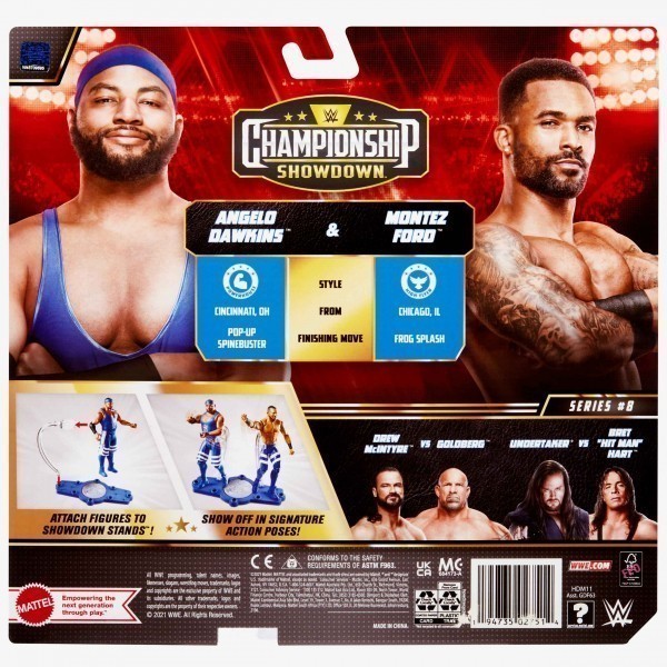 2022 WWE Mattel Basic Championship Showdown Series 8 The Street Profits: Angelo Dawkins & Montez Ford