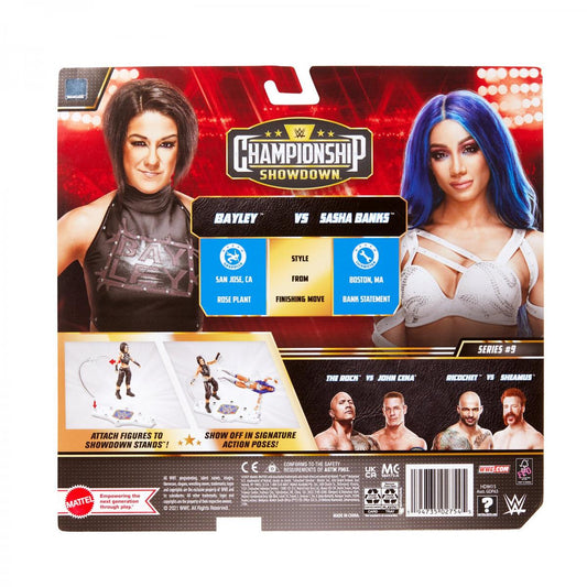 2022 WWE Mattel Basic Championship Showdown Series 9 Bayley vs. Sasha Banks