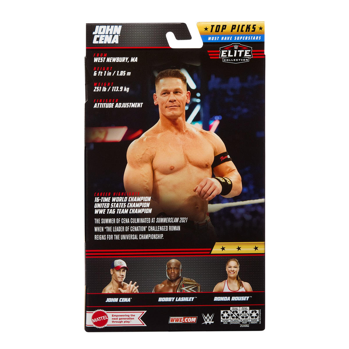 2023 WWE Mattel Elite Collection Top Picks John Cena – Wrestling Figure  Database, image size:1200x1200