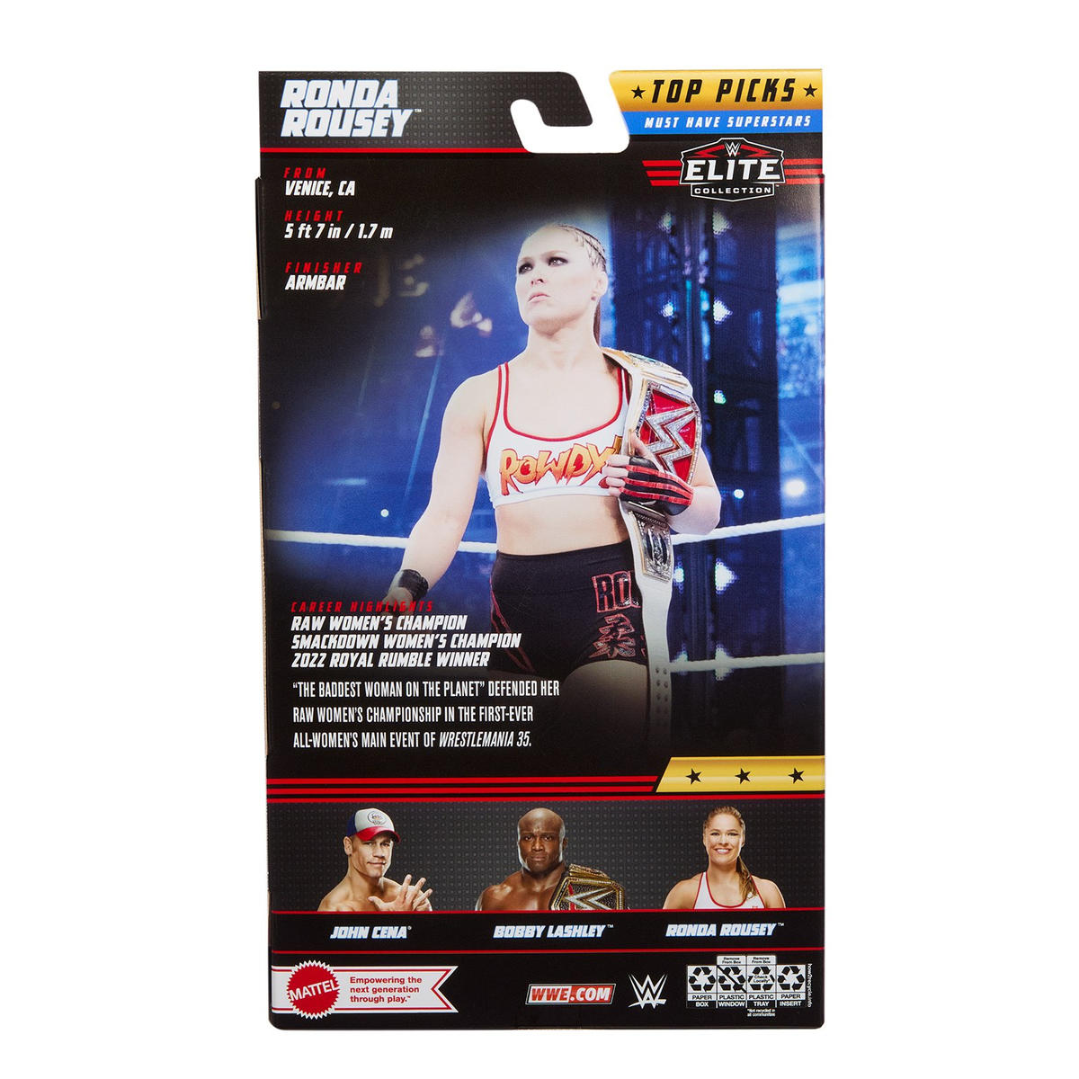 Mattel WWE Ronda Rousey Series 105 Basic Figure New In Package Mattel WWE Ronda Rousey Series 105 Basic Figure New In Package