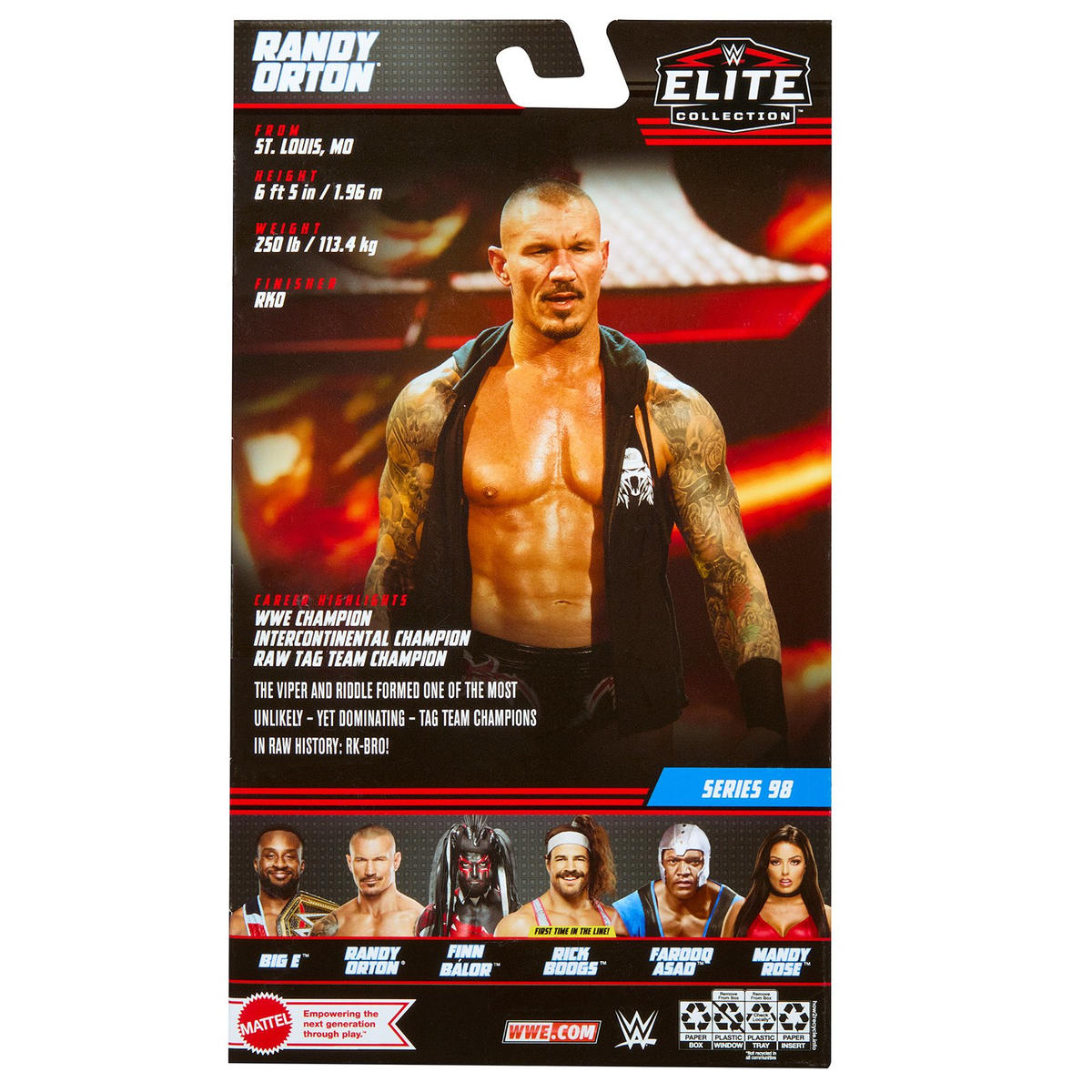 WWE Wrestling Pay Per View Series 6 Royal Rumble Heritage Randy Orton Action Figure WWE Wrestling Pay Per View Series 6 Royal Rumble Heritage Randy Orton Action Figure