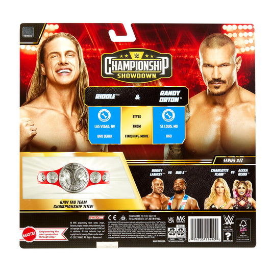 2023 WWE Mattel Basic Championship Showdown Series 12 RK-Bro [Randy Orton & Matt Riddle]