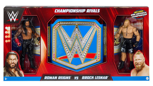 2022 WWE Mattel Basic Championship Rivals With WWE Championship Belt [With Roman Reigns & Brock Lesnar]