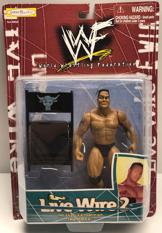 1999 WWF Jakks Pacific Live Wire Series 2 The Rock [Exclusive]
