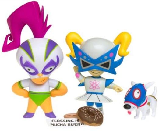 2003 Jakks Pacific Mucha Lucha Mix-A-Lot: Buena Girl & Penny Plutonium