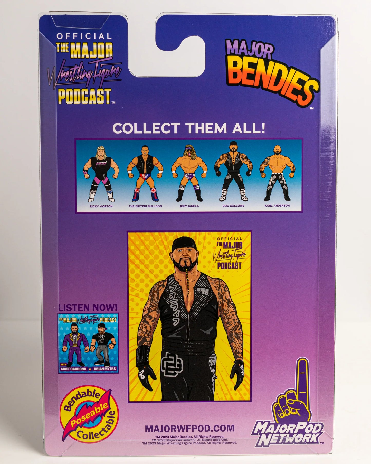 2023 Major Wrestling Figure Podcast Major Bendies Series 4 Doc Gallows