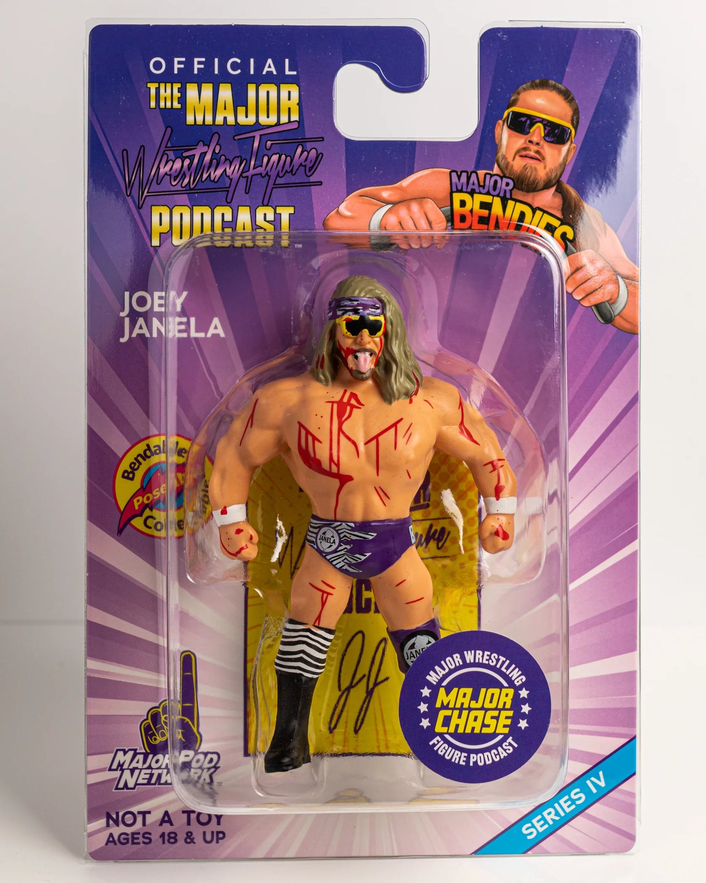 2023 Major Wrestling Figure Podcast Major Bendies Series 4 Joey Janela [Chase]
