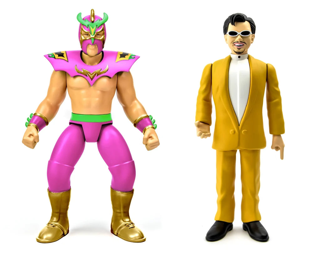 2024 FC Toys Bone Crushing Wrestlers Series 1 Ultimo Dragon [With Pink Gear] & Sonny Onoo [With Yellow Suit]