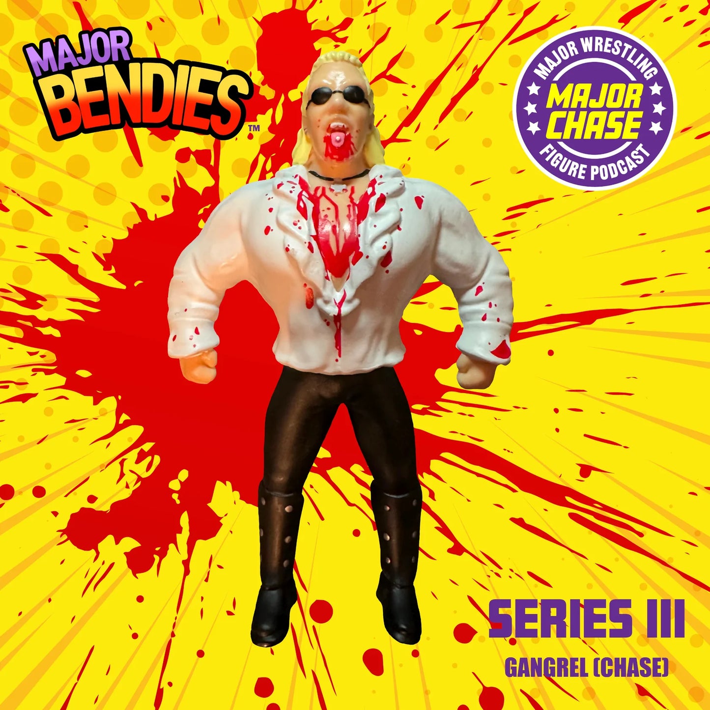2023 Major Wrestling Figure Podcast Major Bendies Series 3 Gangrel [Major Chase]