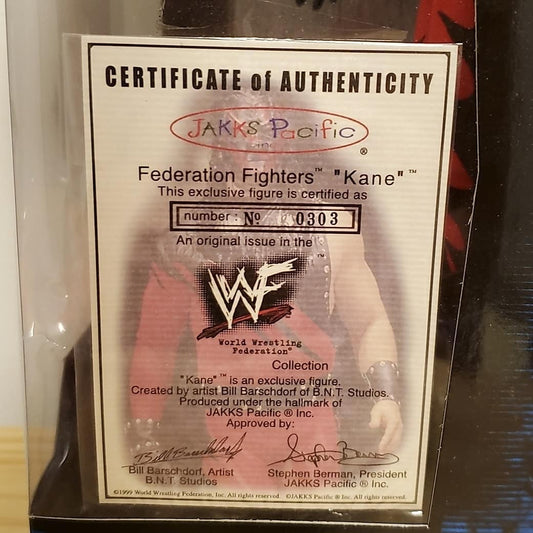 1999 WWF Jakks Pacific 12" Federation Fighters Limited Edition Series 1 Kane