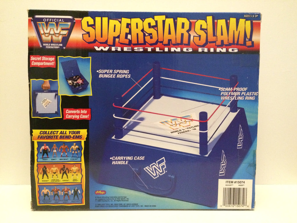 1996 WWF Just Toys Bend-Ems Superstar Slam! Wrestling Ring [With