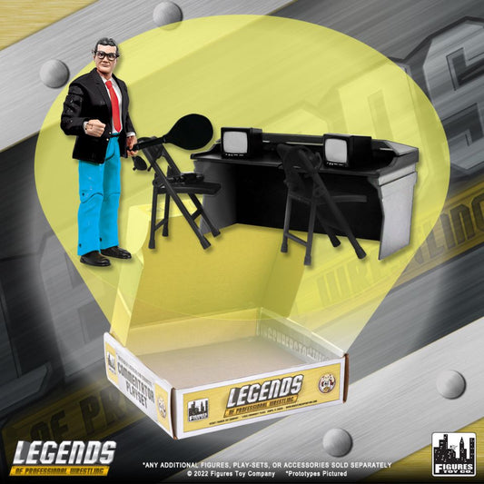2021 FTC Legends of Professional Wrestling [Modern] Commentator Playset [With Jim Cornette]