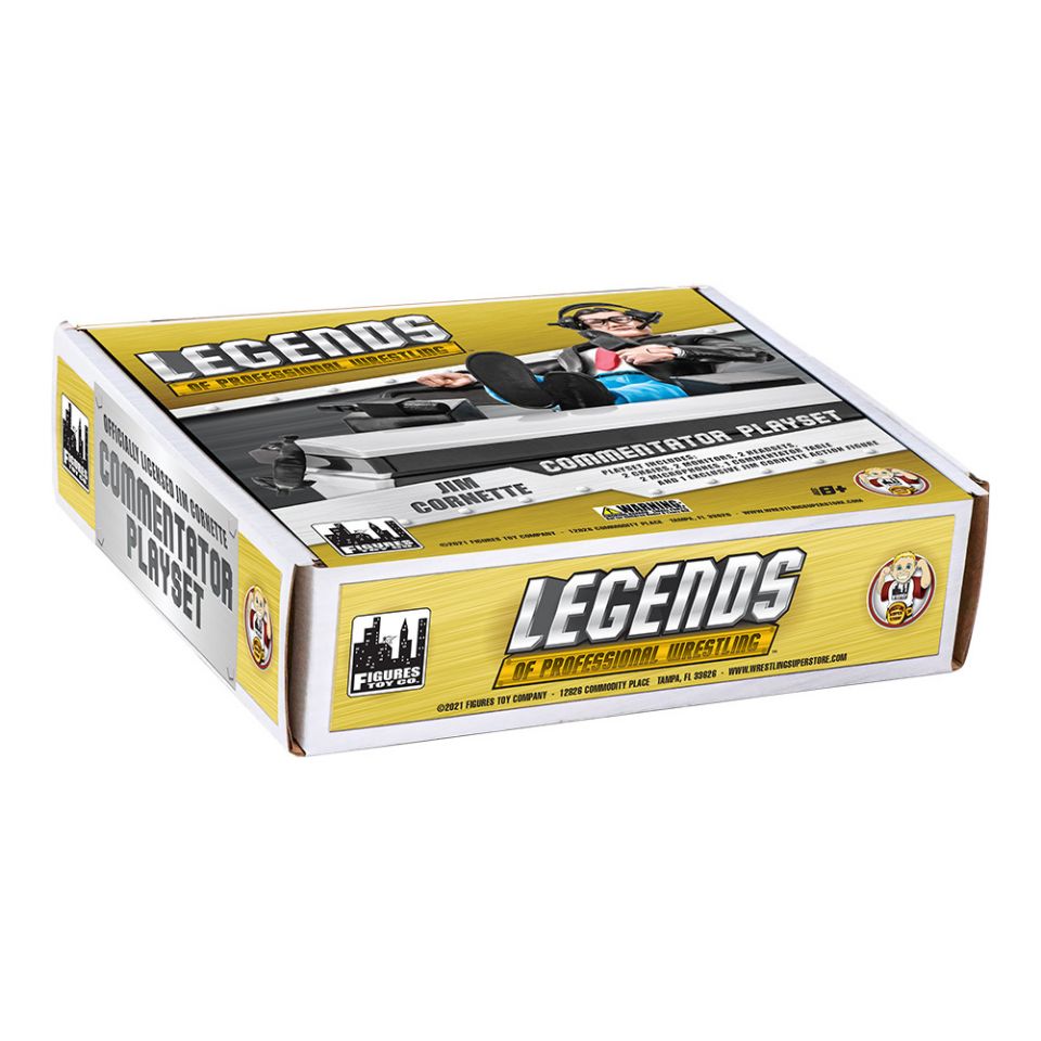 2021 FTC Legends of Professional Wrestling [Modern] Commentator Playset [With Jim Cornette]