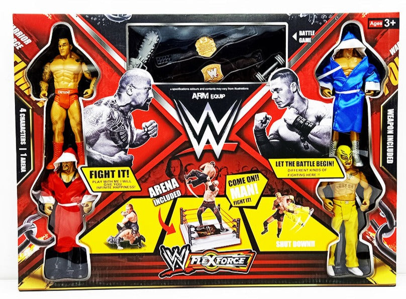 FlexForce Ultimate Warrior Power Bootleg/Knockoff 4-Pack: Randy Orton, Undertaker, Triple H & Rey Mysterio