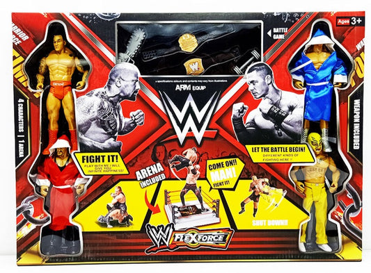 FlexForce Ultimate Warrior Power Bootleg/Knockoff 4-Pack: Randy Orton, Undertaker, Triple H & Rey Mysterio