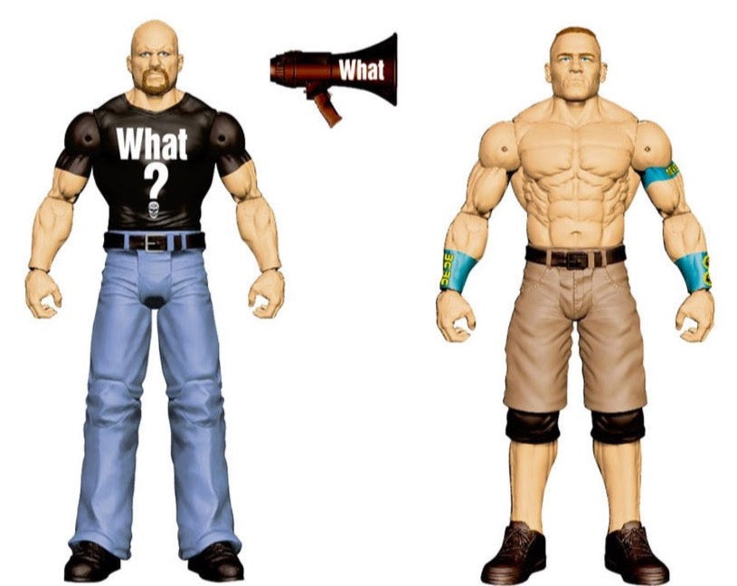 2015 WWE Mattel Basic Then, Now, Forever Multipack: John Cena & Stone Cold Steve Austin [Exclusive]
